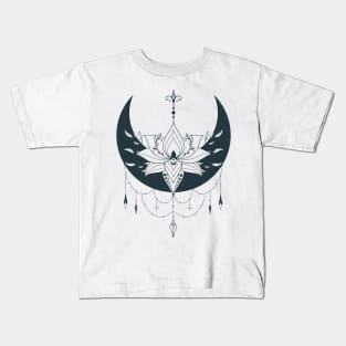 Hand Drawn Mystical Moon Kids T-Shirt